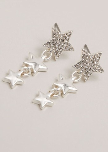 Phase Eight Silver Plated Star Drop Jewellery Silver Canada | DORYWQ-194